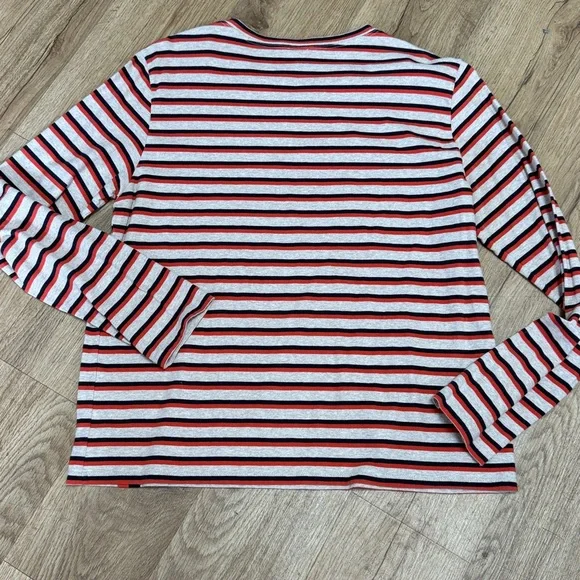 Kule Crewneck Long Sleeve Striped Cotton Top Like New Size M - Picture 4 of 4